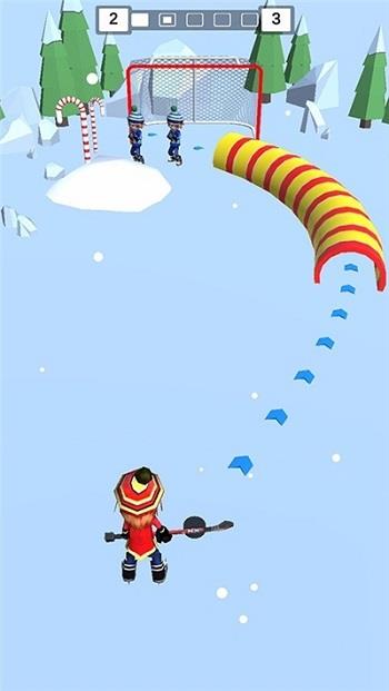 欢乐雪地竞速冰球大作战手机版截图