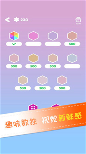 神奇六边形数独截图
