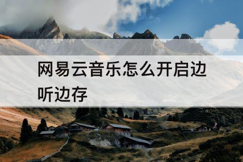网易云音乐怎么开启边听边存