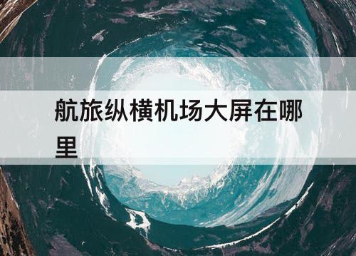 航旅纵横机场大屏在哪里