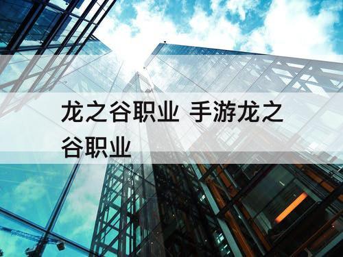 龙之谷职业 手游龙之谷职业