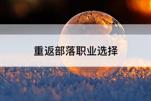 重返部落职业选择