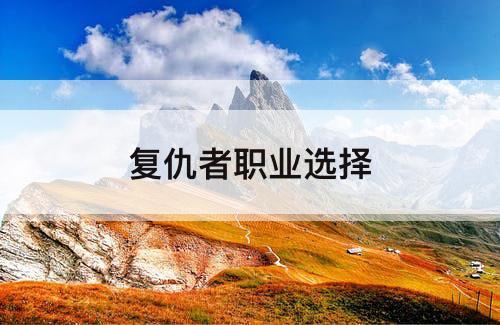 复仇者职业选择
