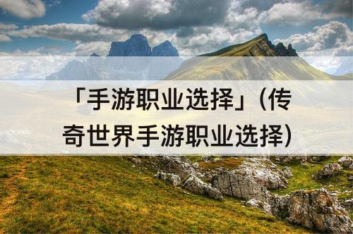 「手游职业选择」(传奇世界手游职业选择)