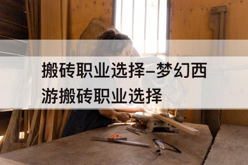 搬砖职业选择-梦幻西游搬砖职业选择