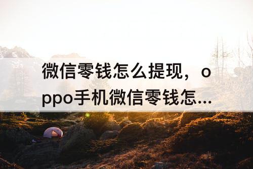微信零钱怎么提现，oppo手机微信零钱怎么提现免手读费