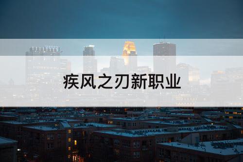 疾风之刃新职业