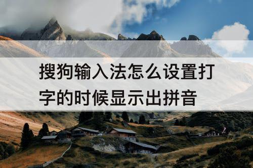 搜狗输入法怎么设置打字的时候显示出拼音