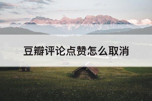 豆瓣评论点赞怎么取消