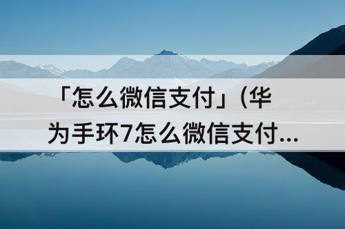 「怎么微信支付」(华为手环7怎么微信支付功能)