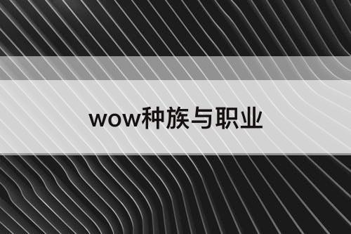 wow种族与职业