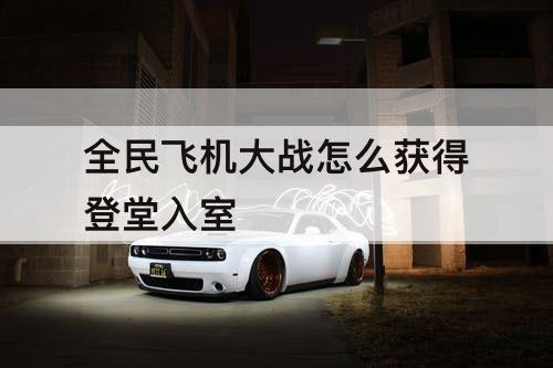 全民飞机大战怎么获得登堂入室