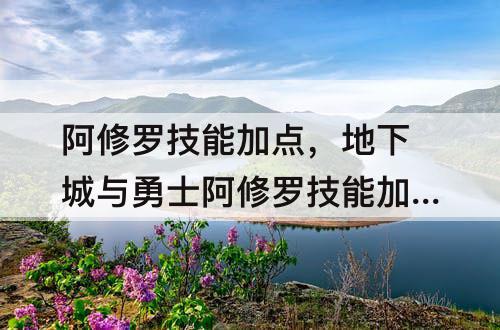 阿修罗技能加点，地下城与勇士阿修罗技能加点100