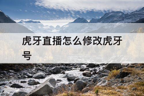 虎牙直播怎么修改虎牙号