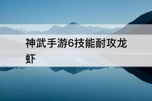 神武手游6技能耐攻龙虾