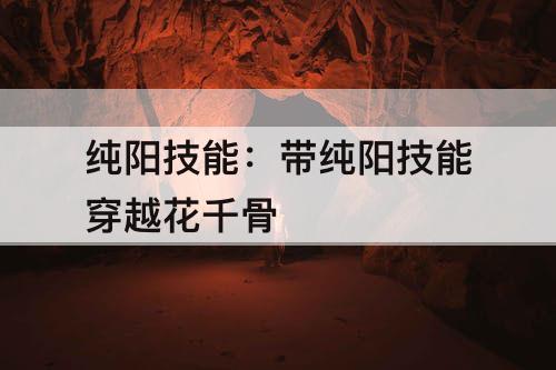 纯阳技能：带纯阳技能穿越花千骨