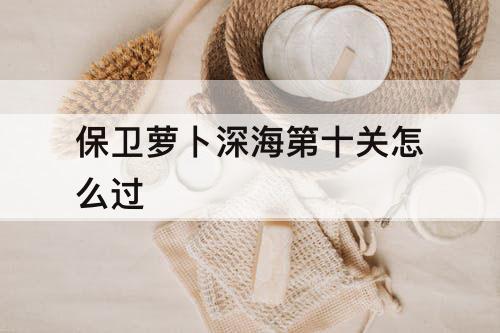 保卫萝卜深海第十关怎么过
