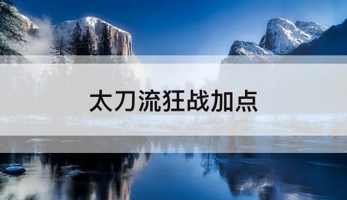 太刀流狂战加点