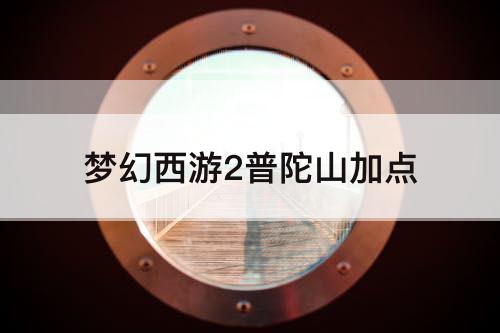 梦幻西游2普陀山加点