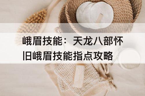 峨眉技能：天龙八部怀旧峨眉技能指点攻略