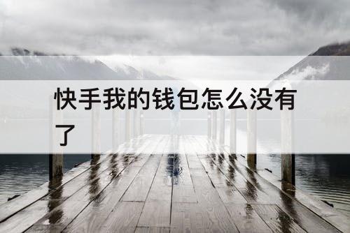 快手我的钱包怎么没有了