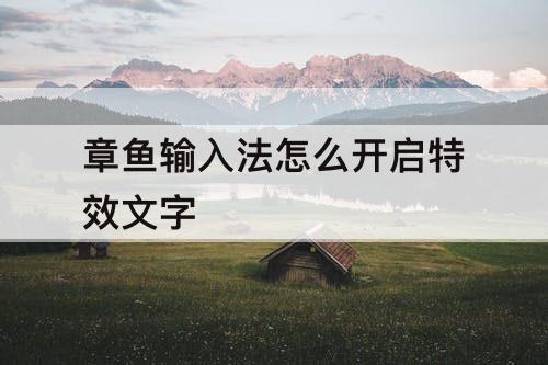 章鱼输入法怎么开启特效文字