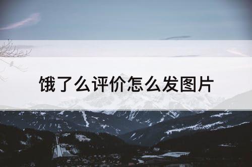 饿了么评价怎么发图片