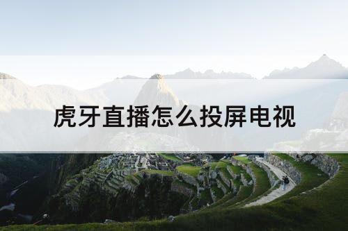 虎牙直播怎么投屏电视