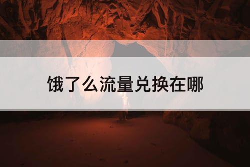 饿了么流量兑换在哪