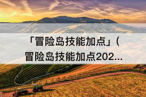 「冒险岛技能加点」(冒险岛技能加点2022英雄)