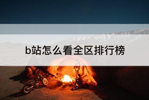 b站怎么看全区排行榜