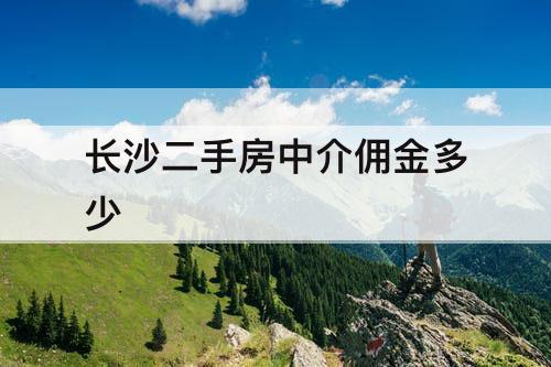 长沙二手房中介佣金多少