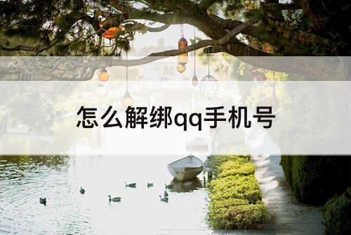 怎么解绑qq手机号