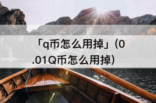 「q币怎么用掉」(0.01Q币怎么用掉)