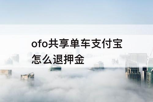 ofo共享单车支付宝怎么退押金
