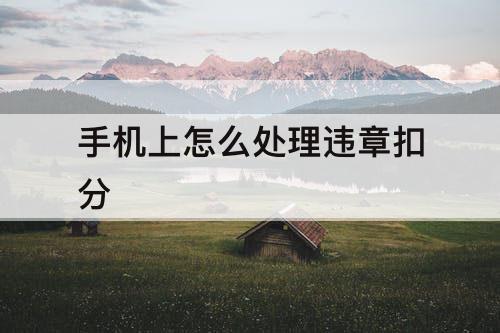手机上怎么处理违章扣分