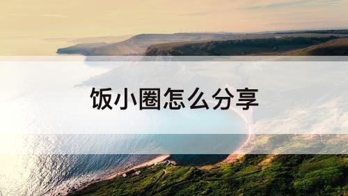 饭小圈怎么分享