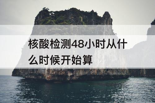 核酸检测48小时从什么时候开始算