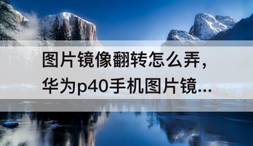 图片镜像翻转怎么弄，华为p40手机图片镜像翻转怎么弄