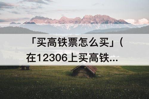 「买高铁票怎么买」(在12306上买高铁票怎么买)