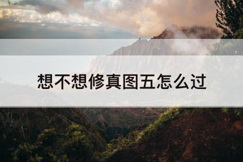 想不想修真图五怎么过
