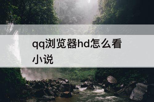 qq浏览器hd怎么看小说
