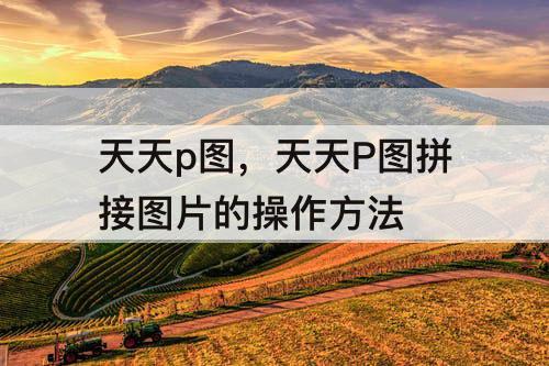 天天p图，天天P图拼接图片的操作方法