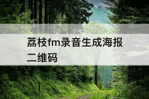 荔枝fm录音生成海报二维码