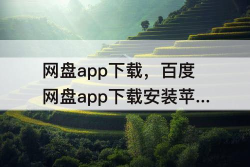 网盘app下载，百度网盘app下载安装苹果版