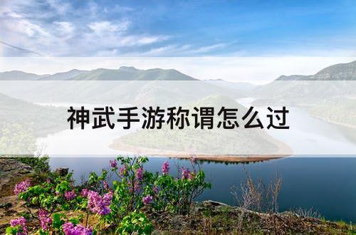 神武手游称谓怎么过