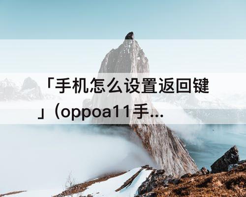 「手机怎么设置返回键」(oppoa11手机怎么设置返回键在下面显示)