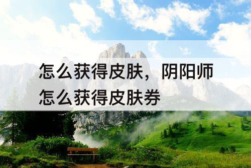 怎么获得皮肤，阴阳师怎么获得皮肤券