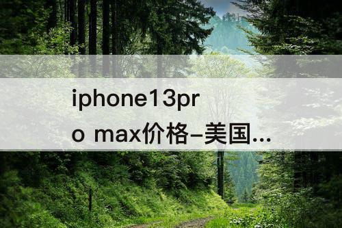 iphone13pro max价格-美国iphone13pro max价格