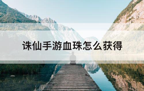 诛仙手游血珠怎么获得